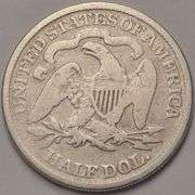 1875 Seated Liberty Half Dollar, Cleaned.