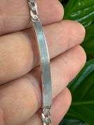 Sterling Silver 925 5.3mm ID Bracelet Diamond Cut Curb Link 7"