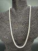Sterling Silver Sparkle Diamond-Cut Snake Rope Chain Necklace 24"
