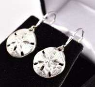 Sand Dollar Earrings in Sterling Silver