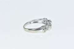 14K White Gold 0.56 Ctw Princess Diamond Vintage Band Ring