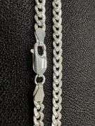 Men's 4.6mm Solid .925 Sterling Silver Hammered Curb Chain Link Italy Necklace 24"