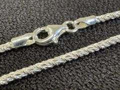 Sterling Silver 925 2mm Fox Tail Chain Italian 24" Necklace