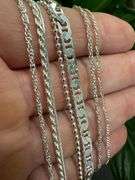 Italian Sterling Silver 925 7 Piece Layered Chain Set 30",24",20",20",18",18",16"