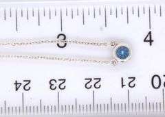 Tiffany & Co Elsa Peretti Aquamarine pendant on chain necklace