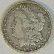 Very scarce key date 1894-S Morgan Silver Dollar in VF