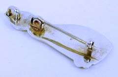 Vintage Stylized Sterling Cat Pin/Pendant