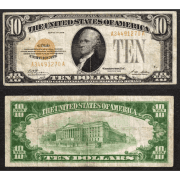 $10 1928 Gold Cert, Fr. 2400 Gold Certificate Very Fine