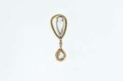 18K Rose Gold 5.05 Ctw Morganite Diamond Drop Pendant