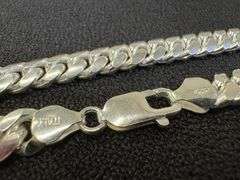 Sterling Silver 925 7.75mm Miami Cuban Chain 24" Italy