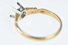 14K Yellow Gold NOS Vintage 4.5mm Engagement Setting Ring