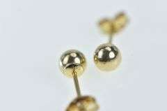 14K Yellow Gold 4mm Vintage Round Classic Stud Earrings