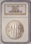 2002 West Point Commemorative Silver Dollars Uncirculated And Proof NGC PF/MS70