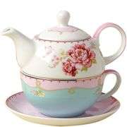 Handmade Pink Rose Fine Bone China Tea for One Set