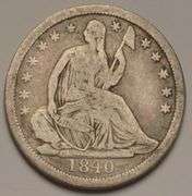 1840 Seated Liberty Half Dime, Circulated.