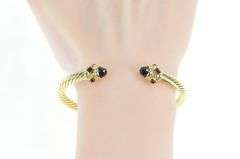 18K Yellow Gold David Yurman Renaissance Designer Cuff Bracelet