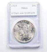 1923 Peace Silver Dollar MS64 PCGS Rattler