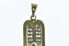 14K Yellow Gold Diamond Ten Commandments Old Testament Charm/Pendant