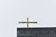 14K Yellow Gold Cross Christian Faith Symbol Dangle Charm/Pendant