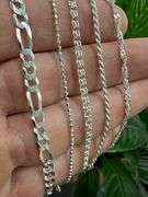 Sterling Silver 5 Piece Layered Chain Set 925 Italy 30",26",24",20",18"
