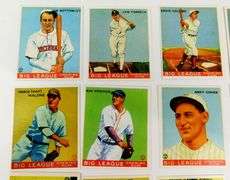 22 Goudey Gum 1933 Reprint Baseball Cards