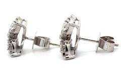 1.00ctw Round Diamond Cluster Flower Stud Earrings in 14K