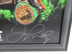 Floyd Money Mayweather Jr. Autographed I Fight For the Check Framed Canvas BAS
