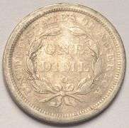 1842 Seated Liberty Dime, Circulated.