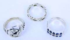 3 Sterling Silver Rings