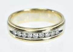 14K Yellow Gold 0.50 Ctw Men's Two Tone Diamond Wedding Ring