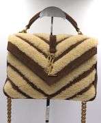 YSL Medium Collage Sherling and Suede Shoulder bag