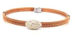 Charriol Diamond Cable station bangle bracelet