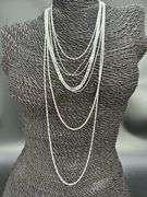 Italian Sterling Silver 925 7 Piece Layered Chain Set 30",24",20",20",18",18",16"