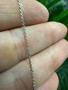 10k White Gold 1.22mm Rolo Chain 18" Necklace