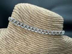 Italian Sterling Silver 5mm Double Curb 8" Bracelet