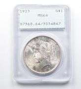 1923 Peace Silver Dollar MS64 PCGS Rattler