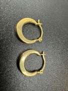 10k Yellow Gold Hoop Earrings 10.5mm