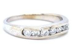 14kt White gold diamond band