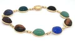 14kt Yellow gold Scarab bracelet