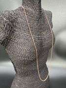 22k Rose Gold Plated Sterling Silver Box Chain 1.5mm Genuine Solid 925 Italy Classic New Necklace 30