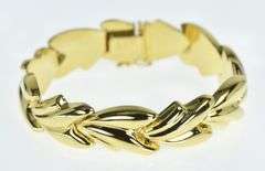 925 Puffy Vintage Wavy Statement Thick Bracelet
