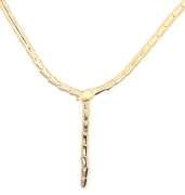 Polished Naga Scale Link Necklace in 18K