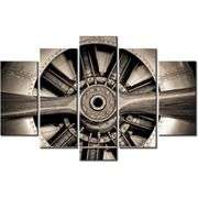 Vintage Turbine Plane Propeller Art on Canvas