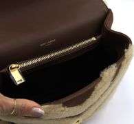 YSL Medium Collage Sherling and Suede Shoulder bag