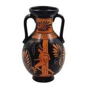 Authentic Greek Ancient Olympic Runners Red Figure Pottery Pelike