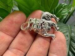 Sterling Silver English Bulldog Pendant 925