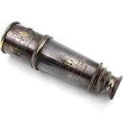 Antique Explorer's Brass Telescope with Leather Case