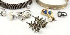 Group lot of Vintage 925 sterling silver Mixed Jewelry