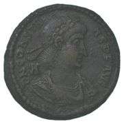 348-350 AD Ancient Roman Coin Boat With Victory Constans