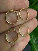 10k Yellow Gold Earring Set 3 Pairs Hoops (12mm, 14mm, 16mm)